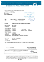 Prüfbericht Reinwasser vom 15.04.2020 PSM